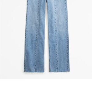 Abercrombie 90s Straight Ultra High Rise Curve Love Medium Vertical Split